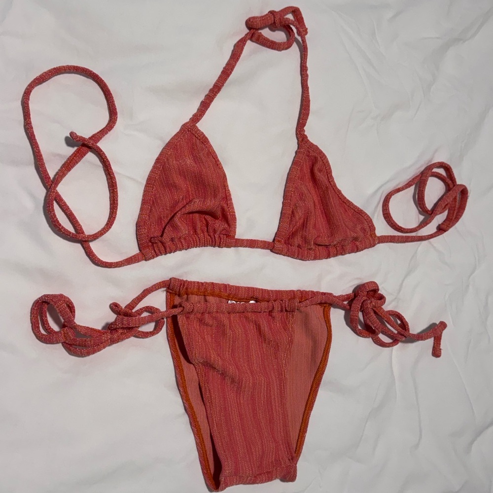 Poolday Paris melon coral lurex sparkle bikini BNWOT size M - Picture 13 of 13